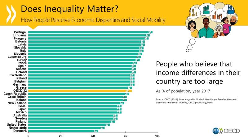 Graphs on perceptions of economic disparities - Launch of publication Does Inequality Matter?